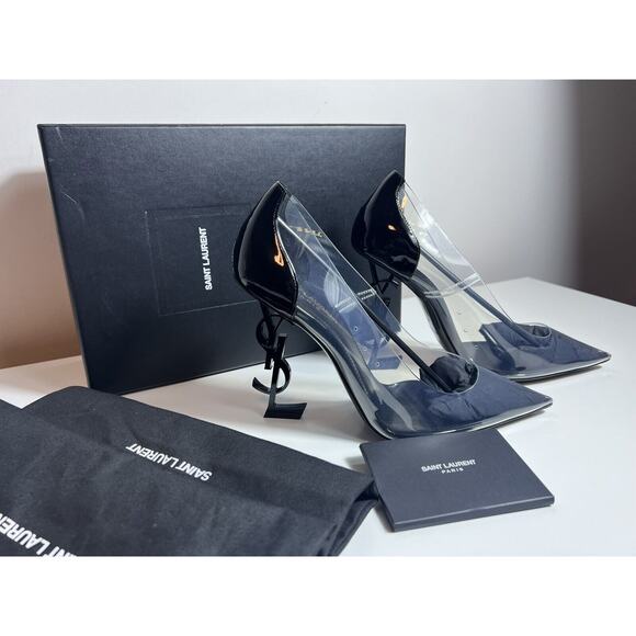 YSL Yves Saint Laurent Opyum Pumps Pointy Toe Shoes Size EU 40 - Picture 2 of 11